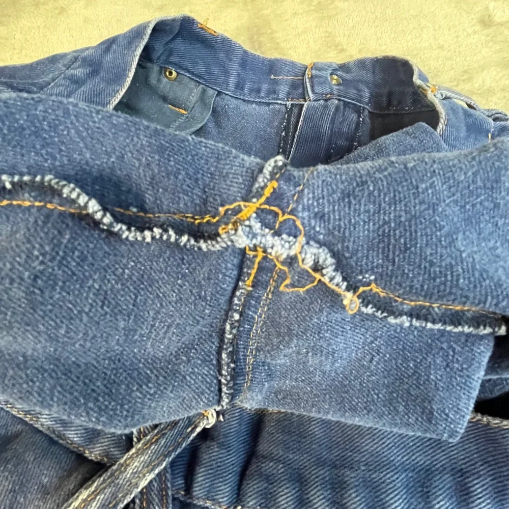 Mickey Unlimited Carpenter Shorts Mens 38 Blue Disney‎ Embroidered Denim Utility